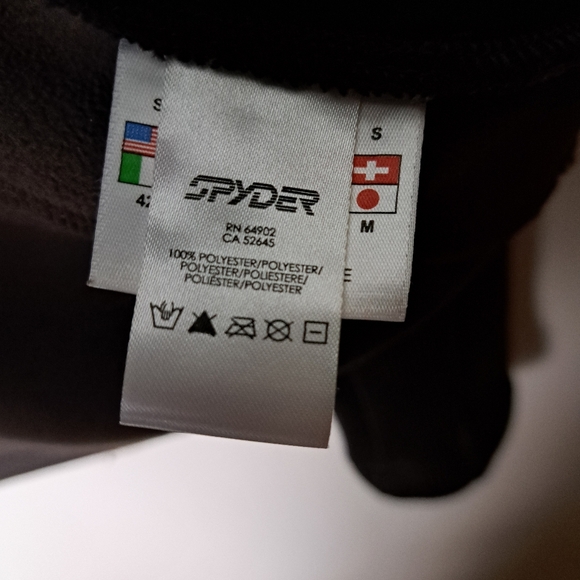 Spyder Core Zip Up Brown Sweater Jacket Size Small Women's - Zippered Pockets - Picture 12 of 15